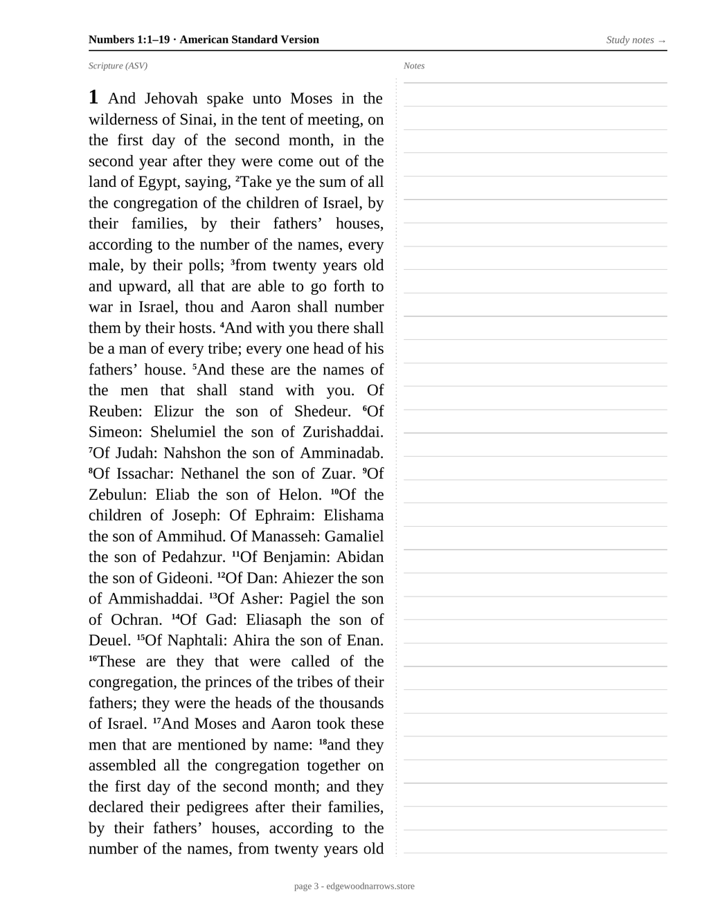 Numbers — ASV Digital Download