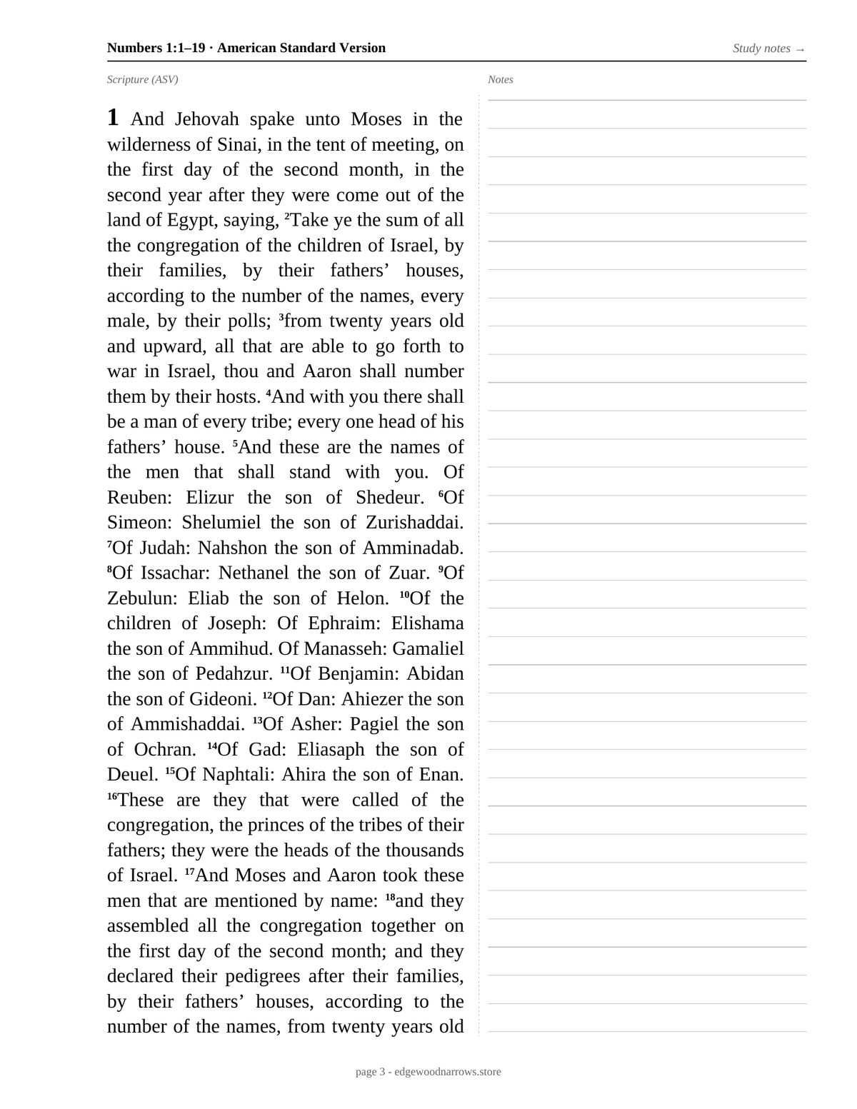 Numbers — ASV Digital Download