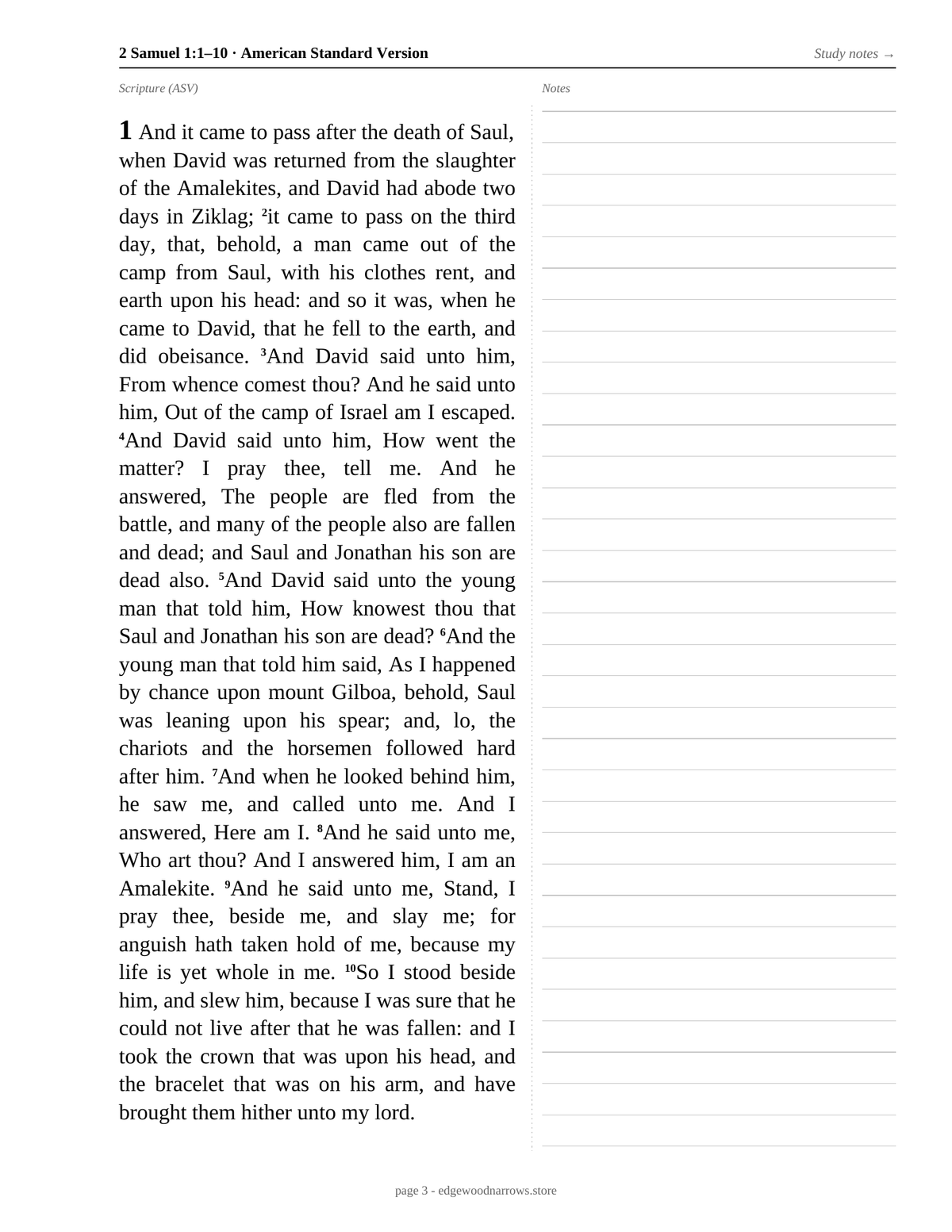2 Samuel — ASV Digital Download