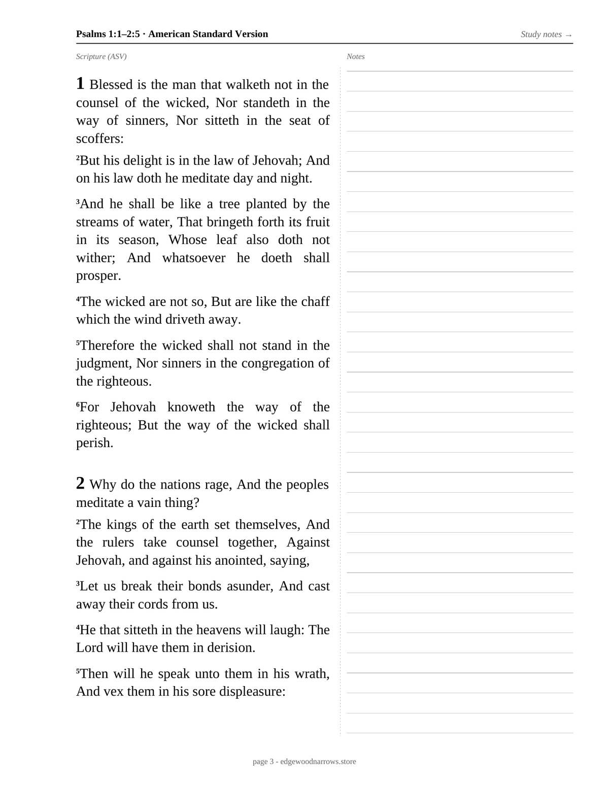Psalms — ASV Digital Download