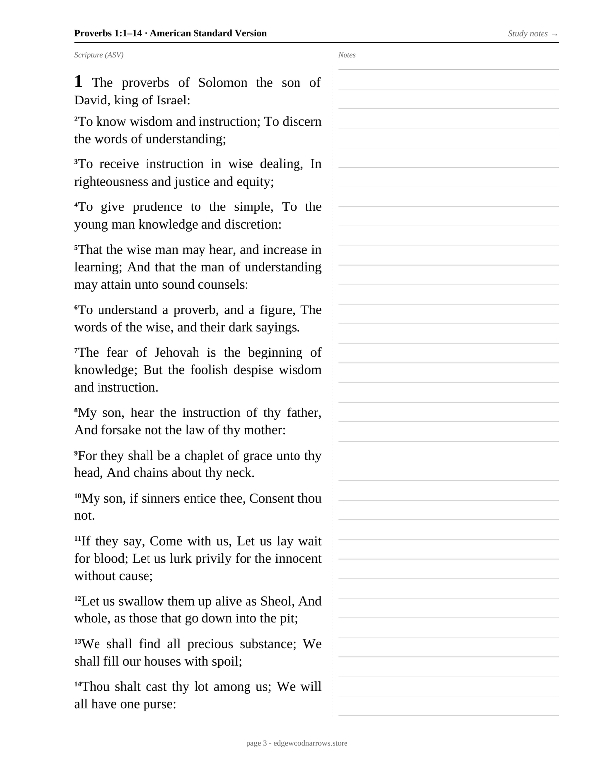 Proverbs — ASV Digital Download