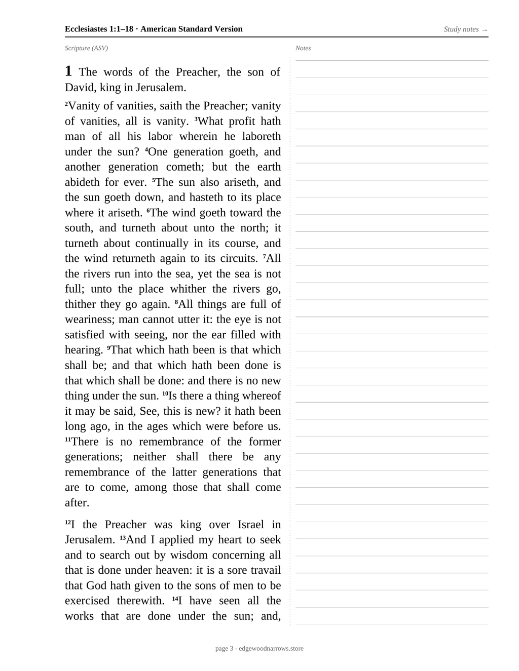Ecclesiastes — ASV Digital Download