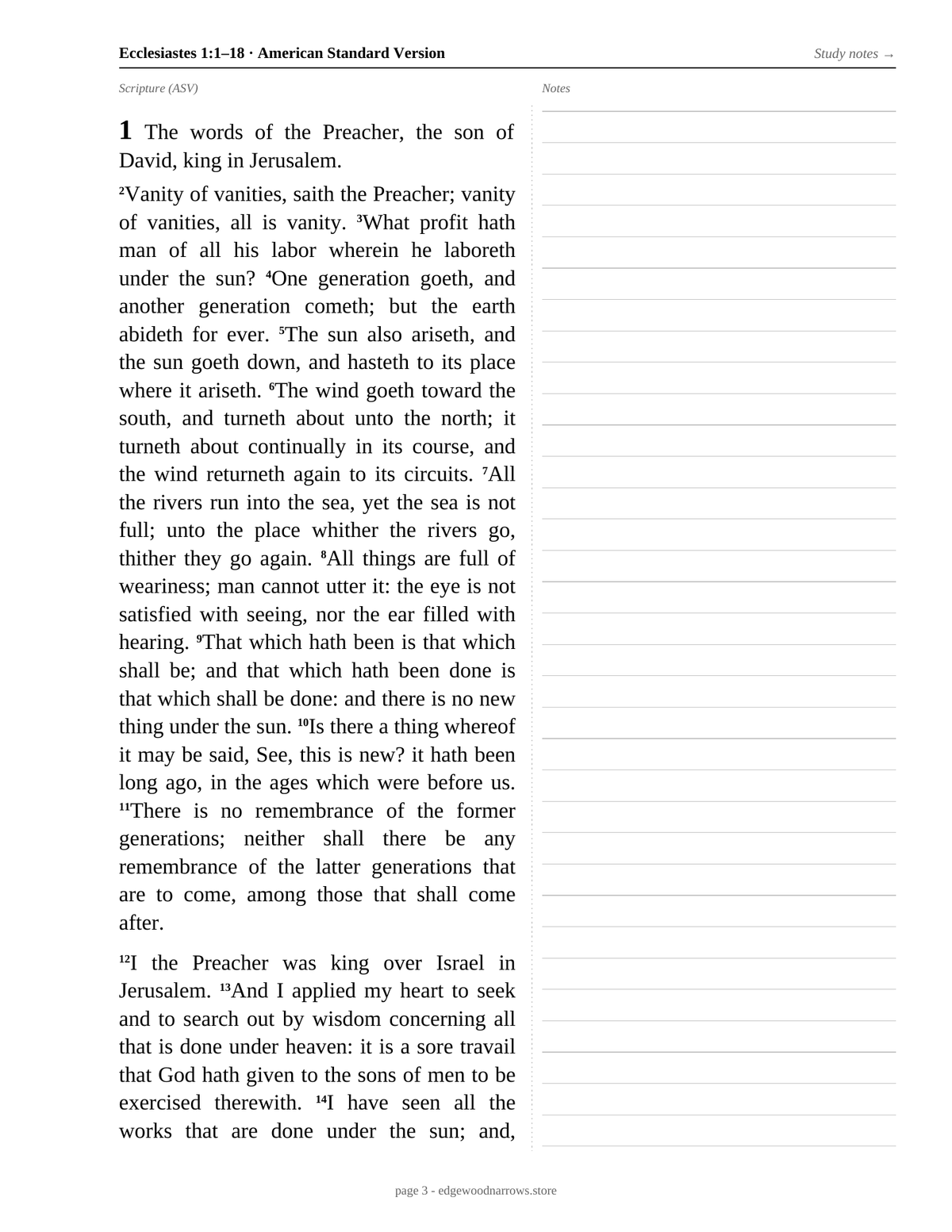 Ecclesiastes — ASV Digital Download