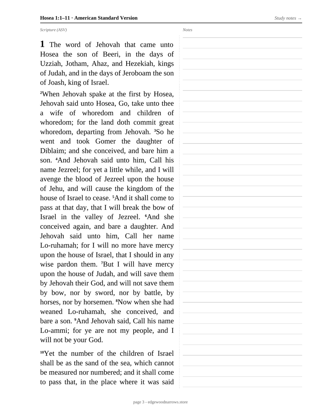 Hosea — ASV Digital Download