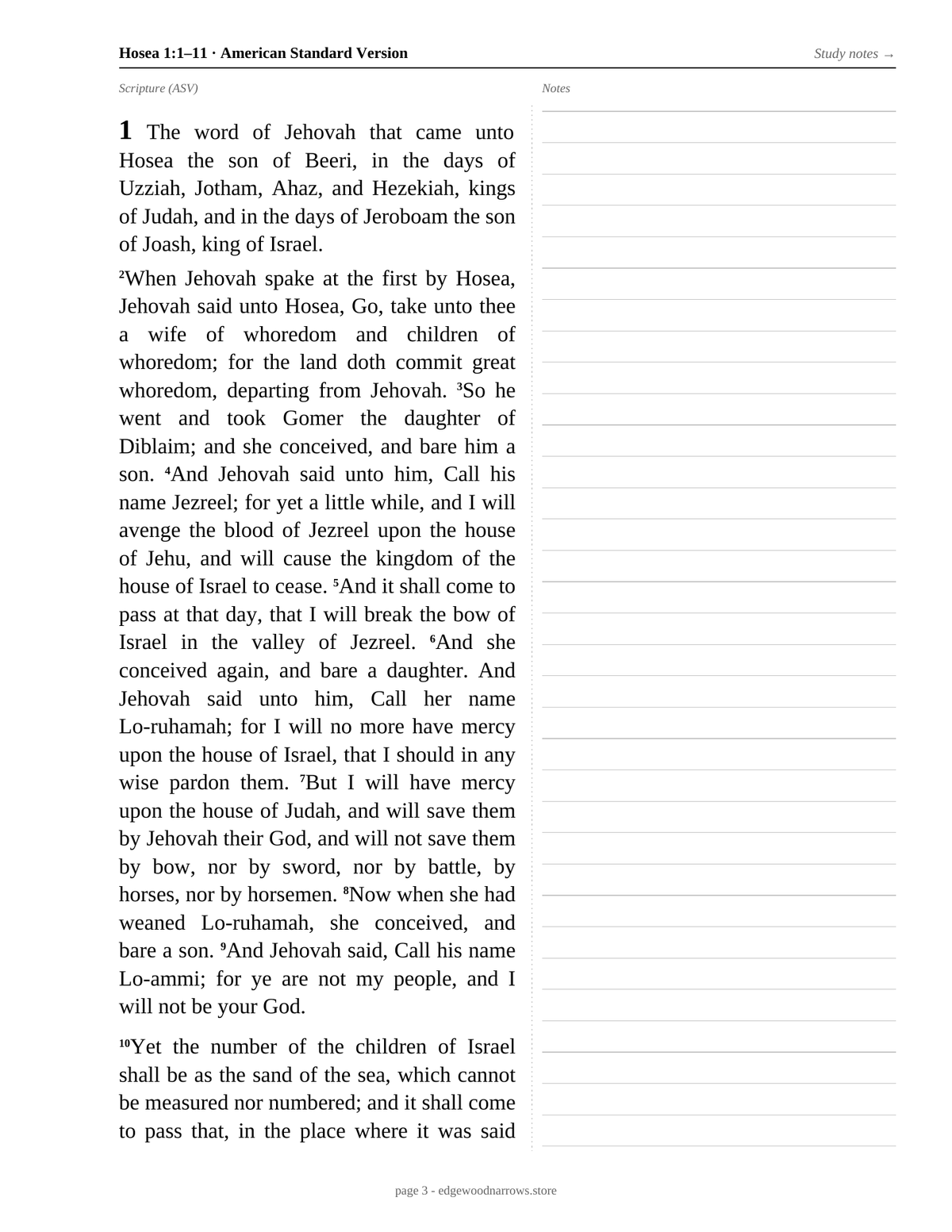 Hosea — ASV Digital Download