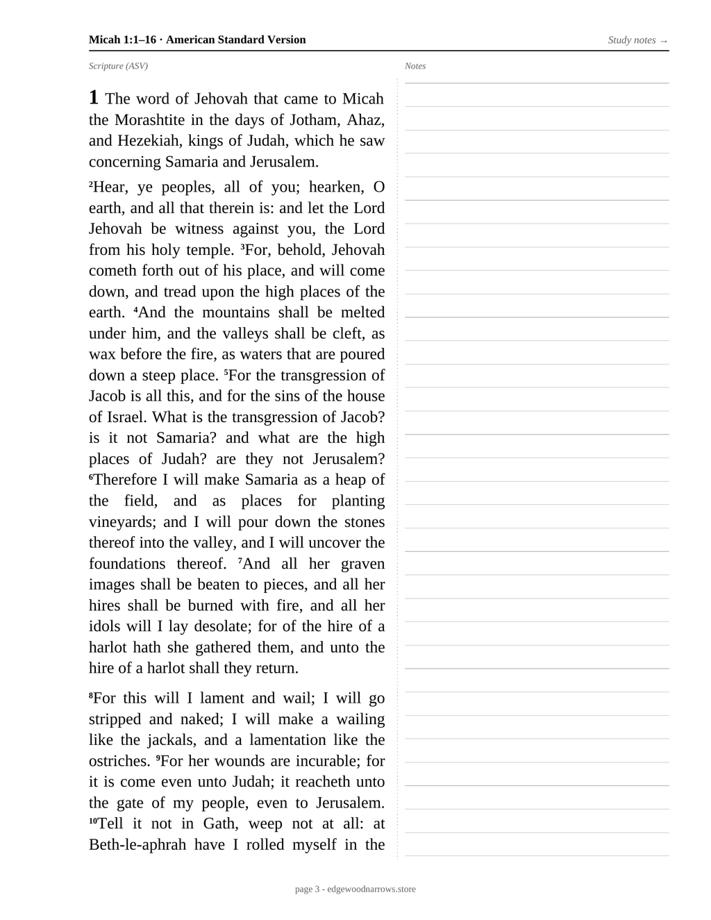 Micah — ASV Digital Download