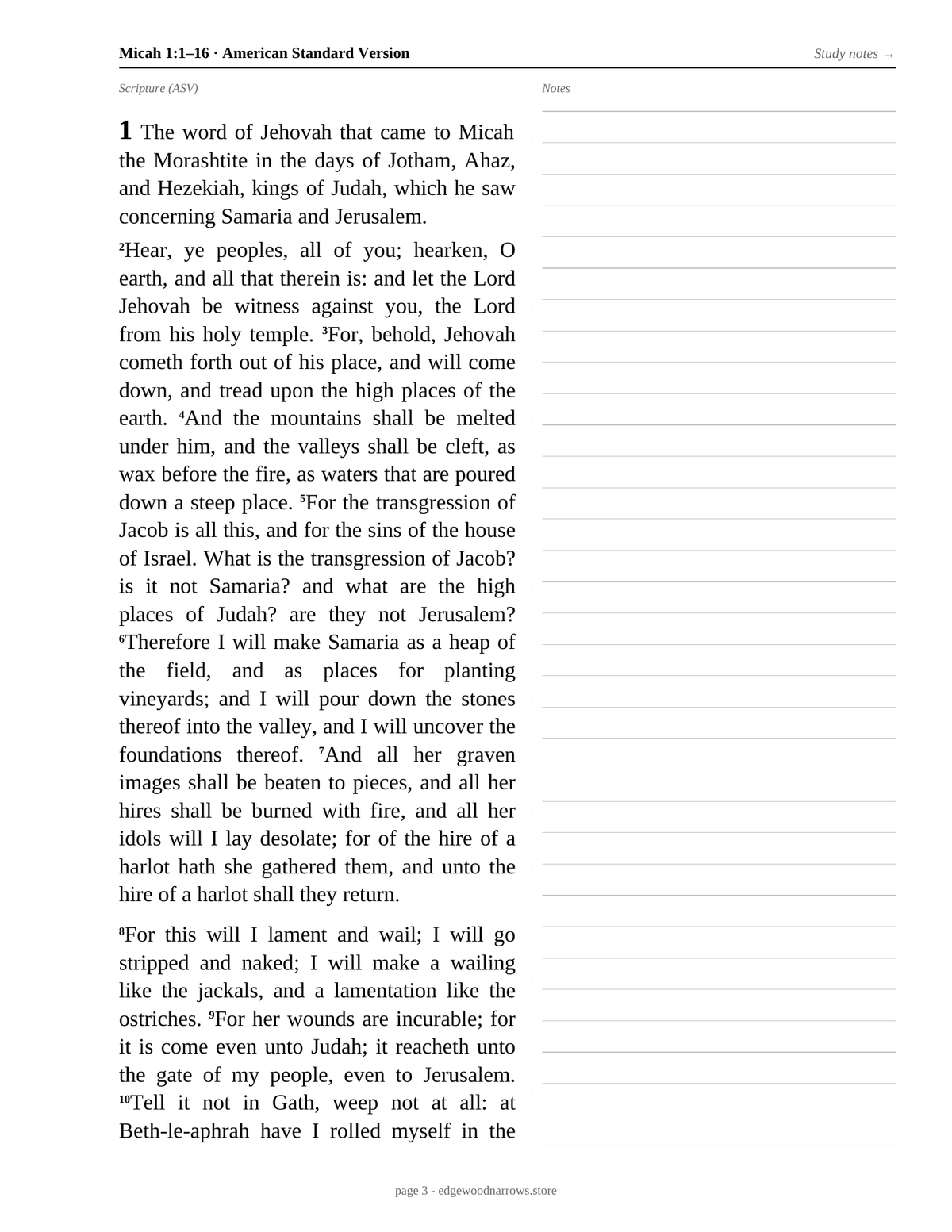 Micah — ASV Digital Download