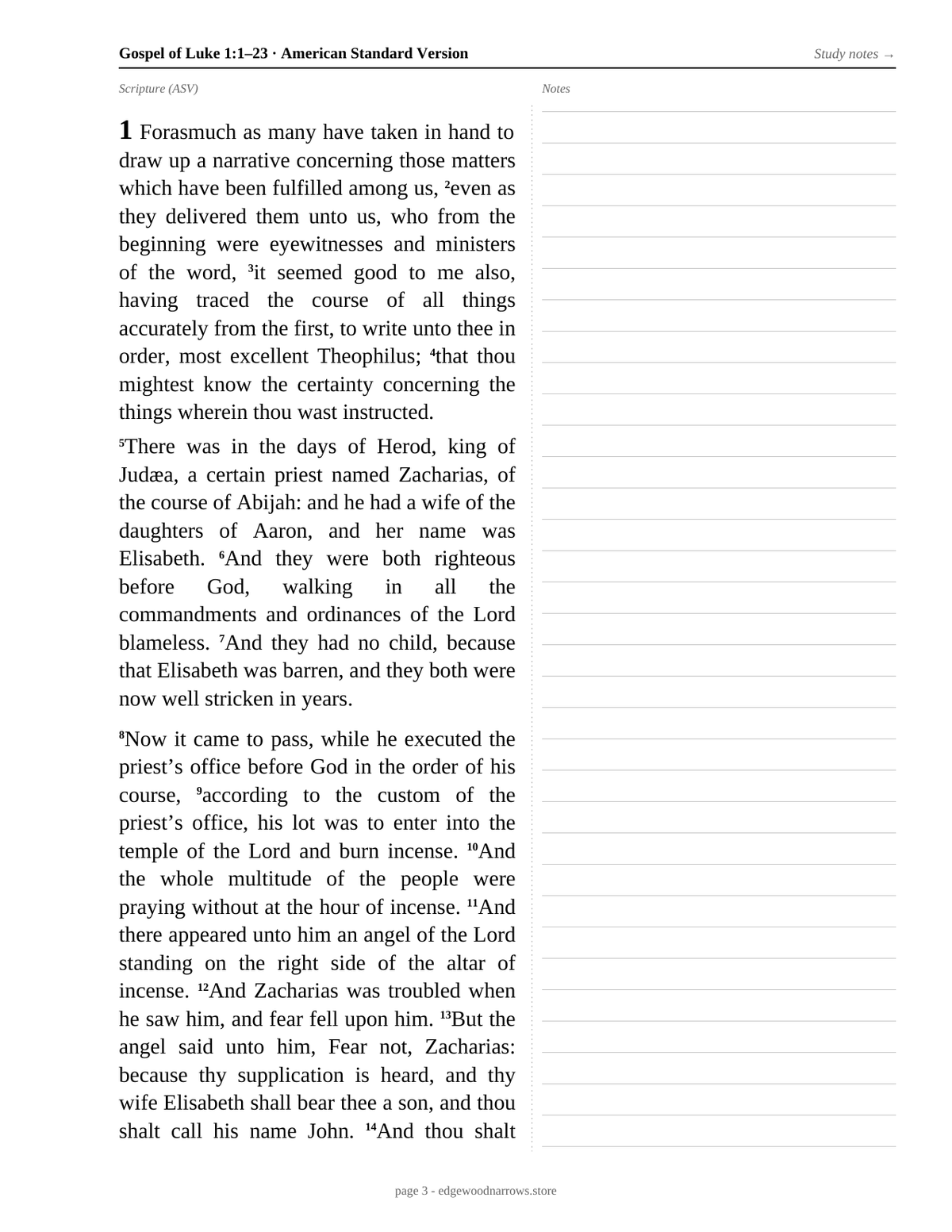 Gospel of Luke — ASV Digital Download
