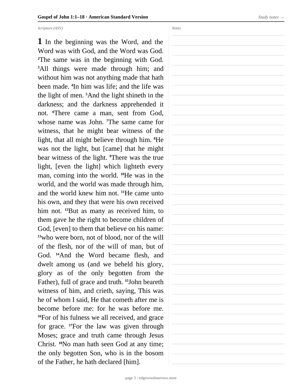 Gospel of John — ASV Digital Download