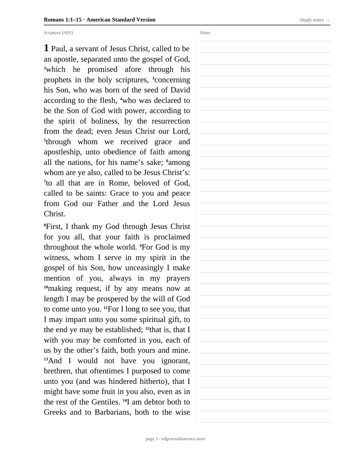 Romans — ASV Digital Download