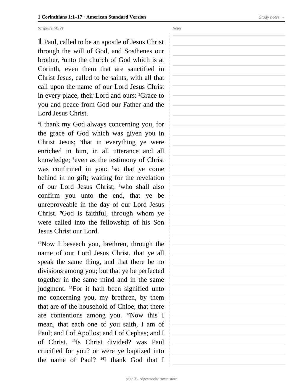 1 Corinthians — ASV Digital Download