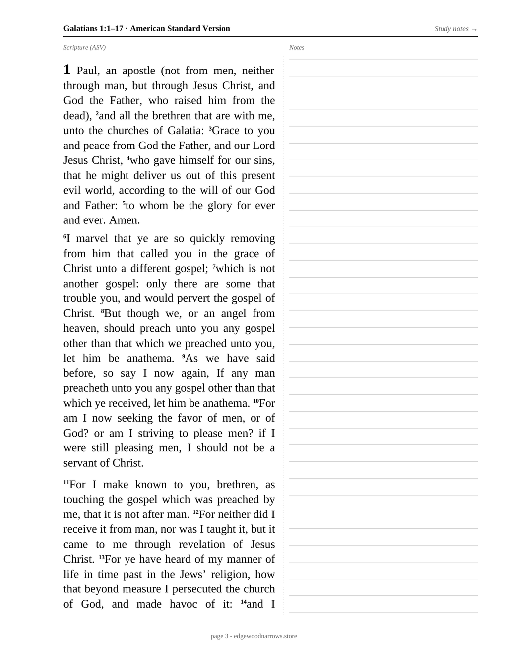 Galatians — ASV Digital Download