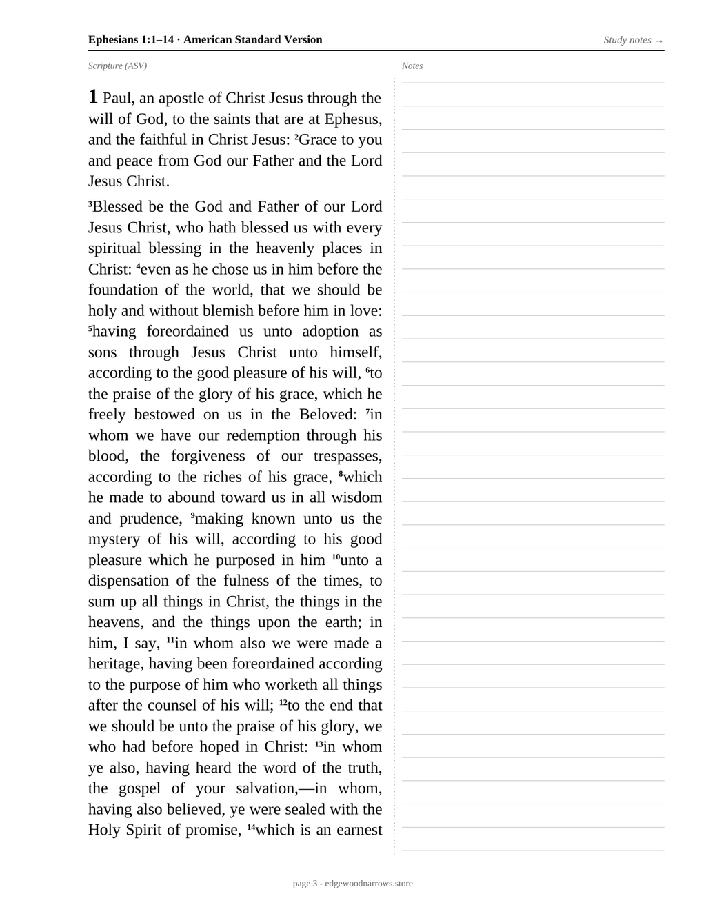 Ephesians — ASV Digital Download