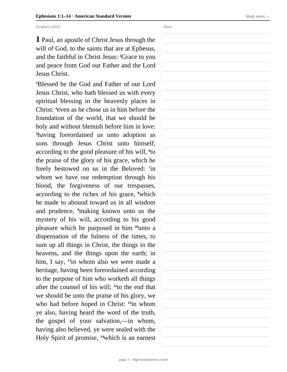 Ephesians — ASV Digital Download