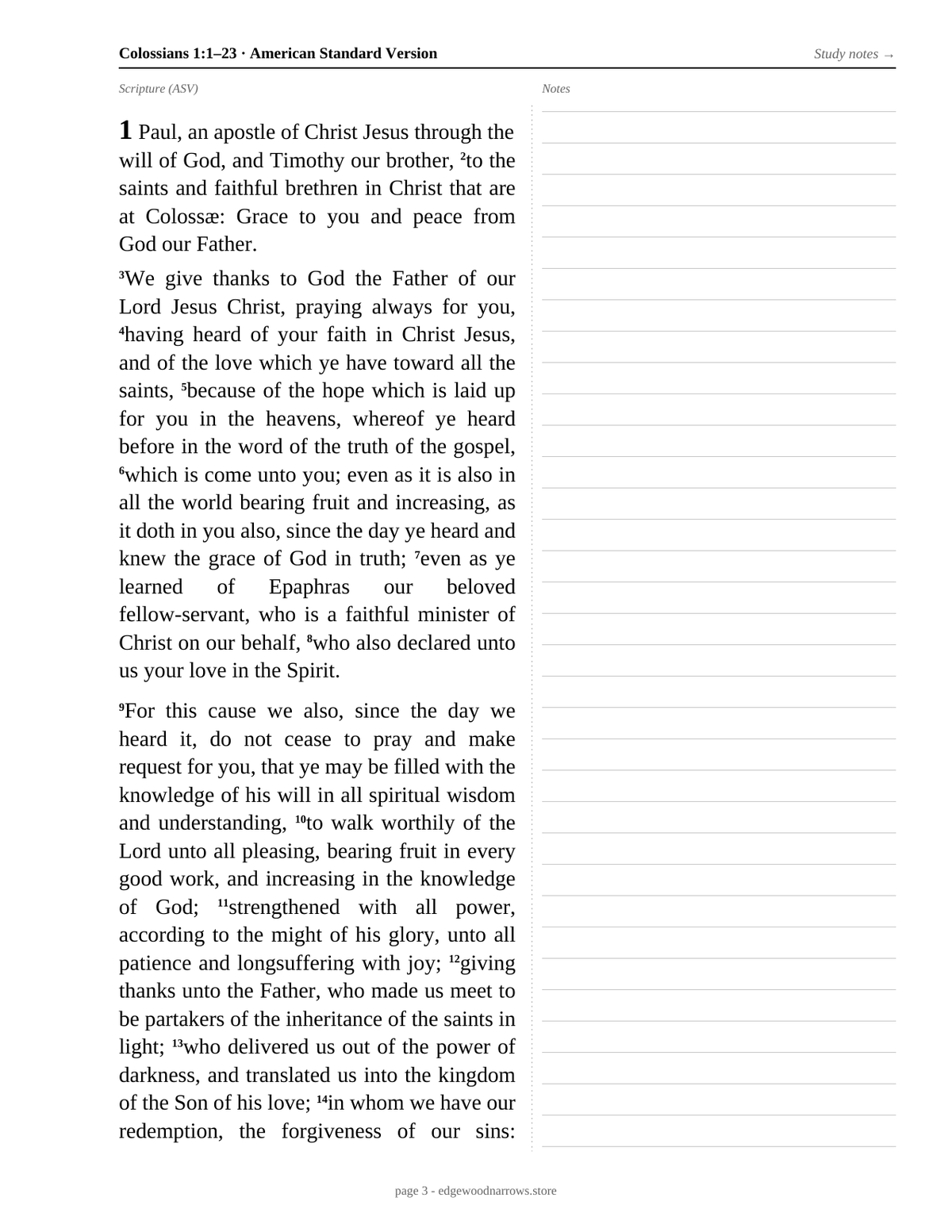 Colossians — ASV Digital Download