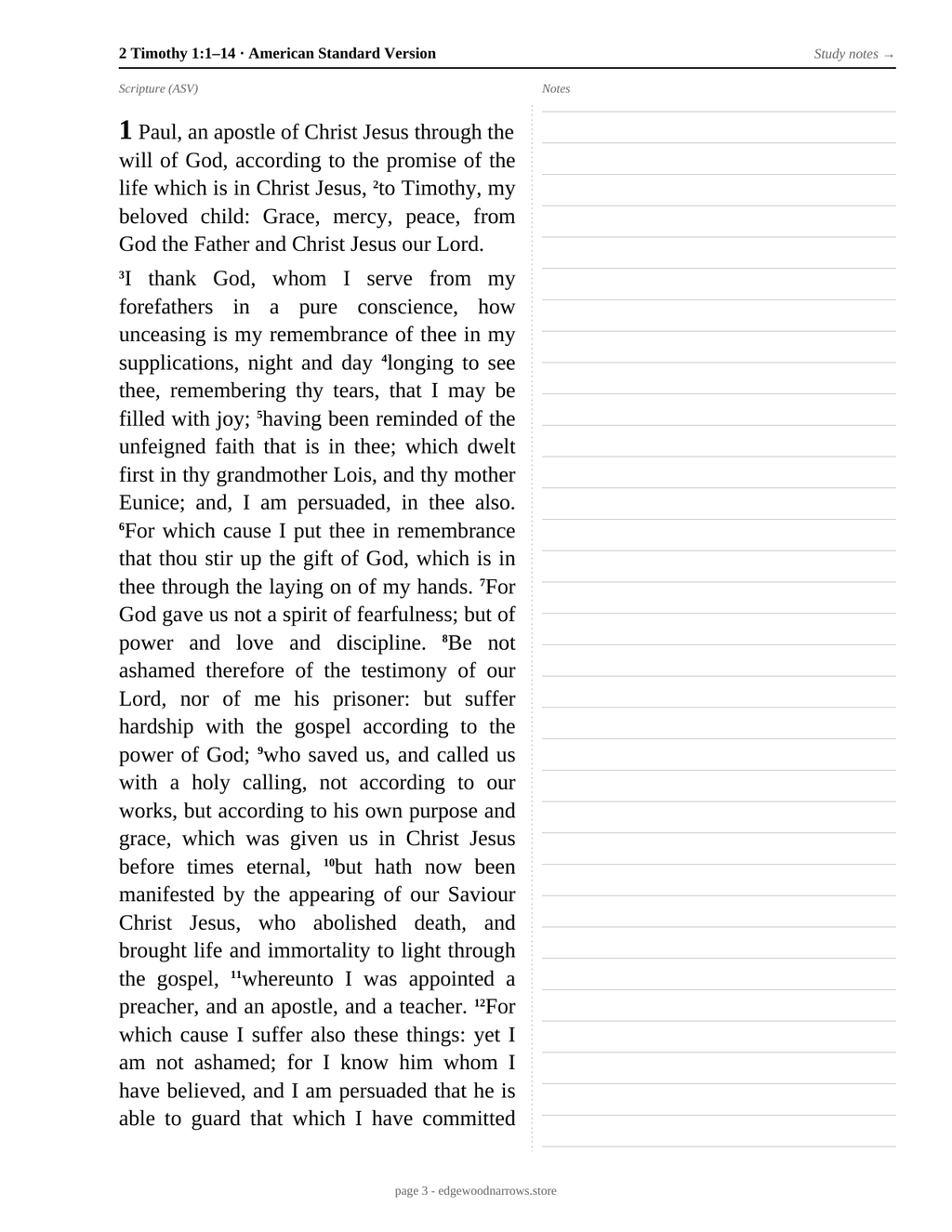 2 Timothy — ASV Digital Download