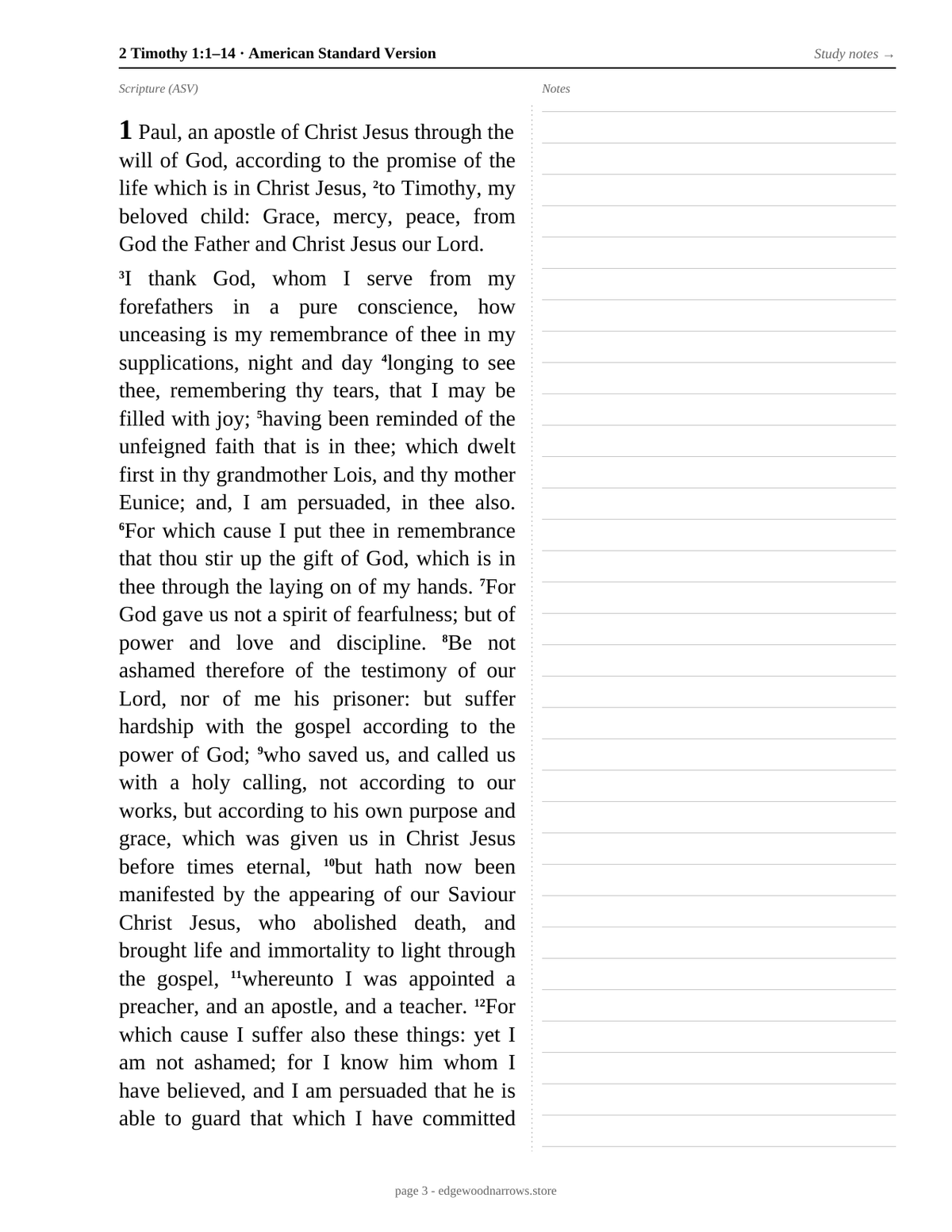 2 Timothy — ASV Digital Download